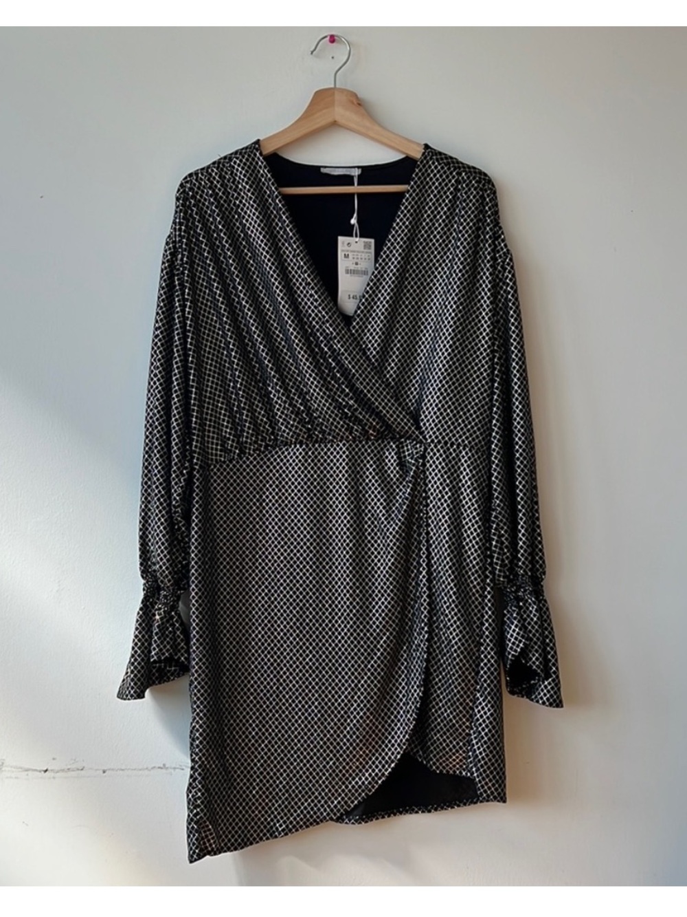 Zara Metallic Party Mini Dress